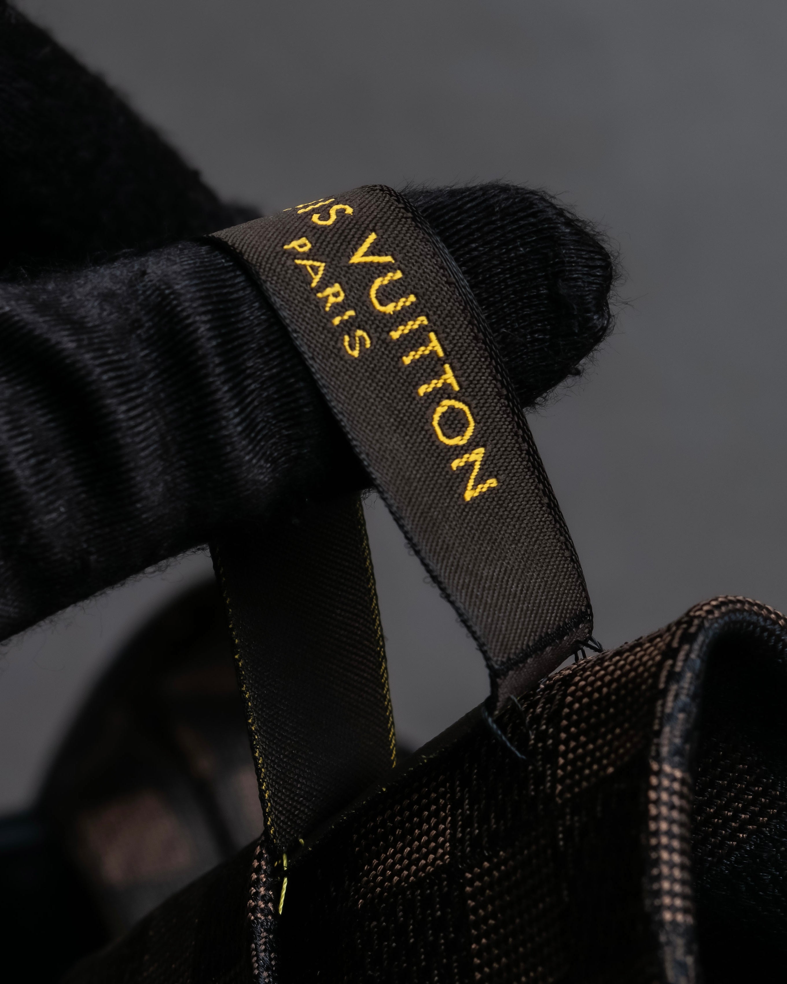 "LOUIS VUITTON" Damier check silk jacquard neck tie