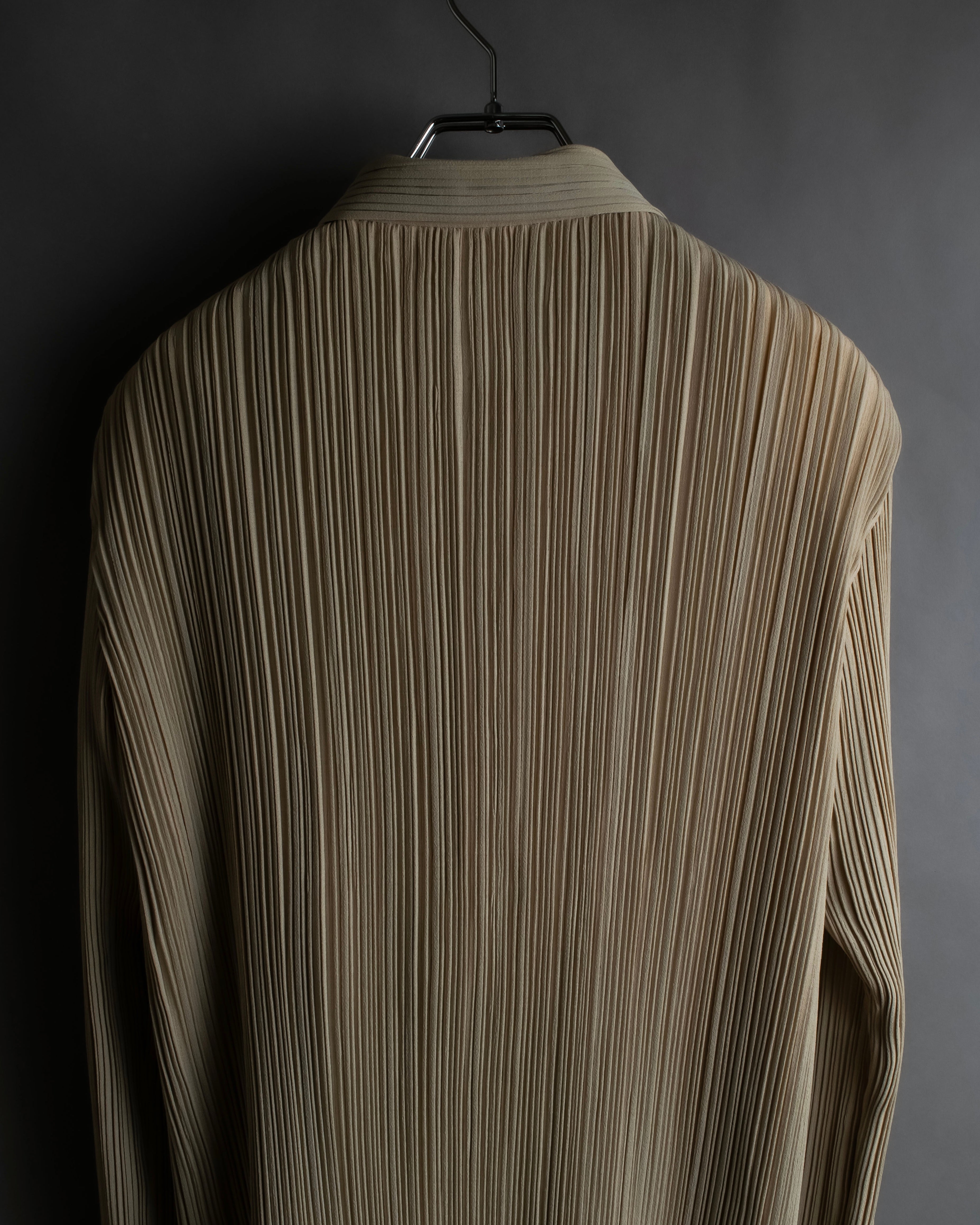 "ISSEY MIYAKE" Fine pleated shirt jacket