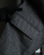 "Whim Gazette" Houndstooth pattern shaped tailored jacket