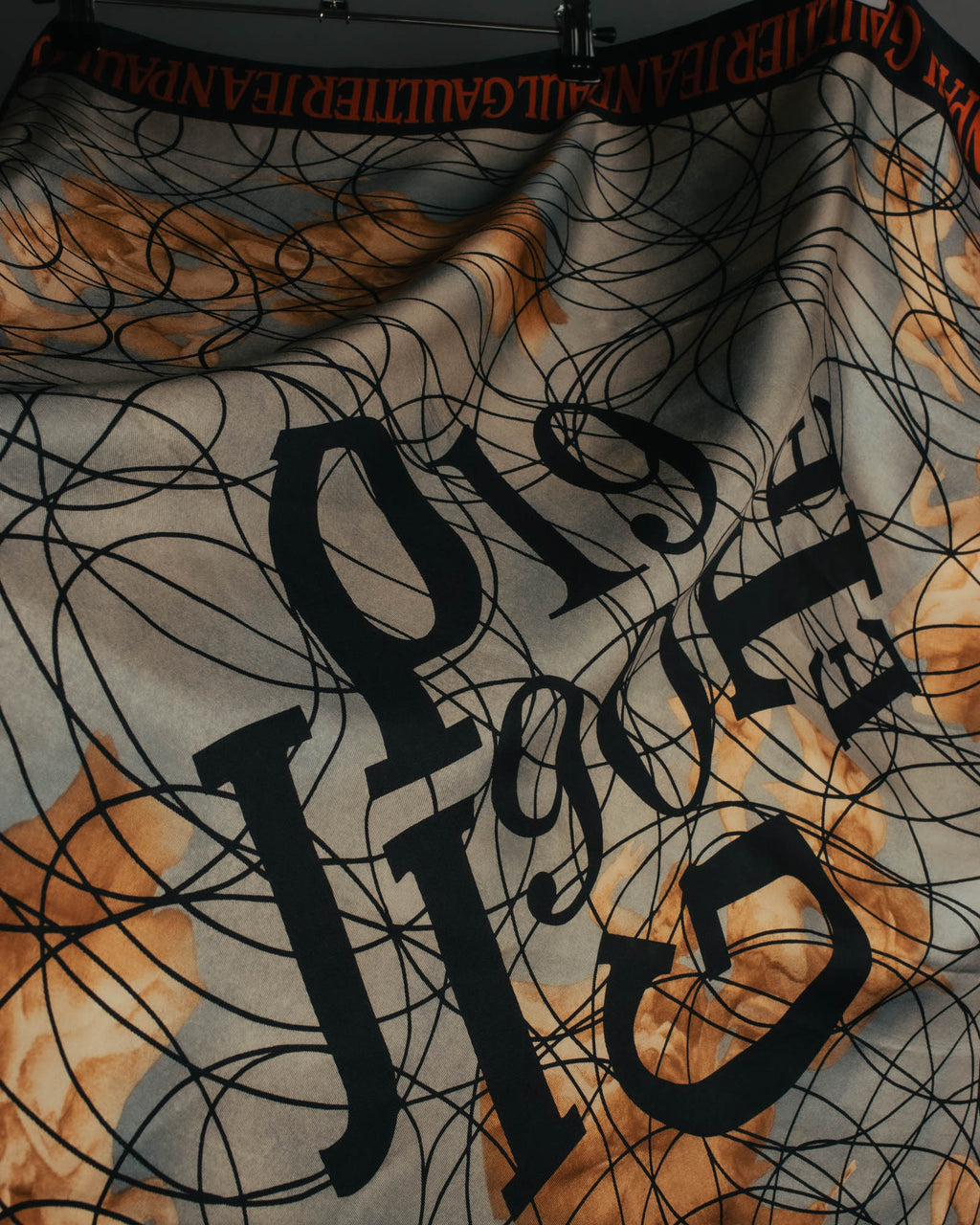 “Jean Paul Gaultier” 90’s-00’s Graphic logo scarf