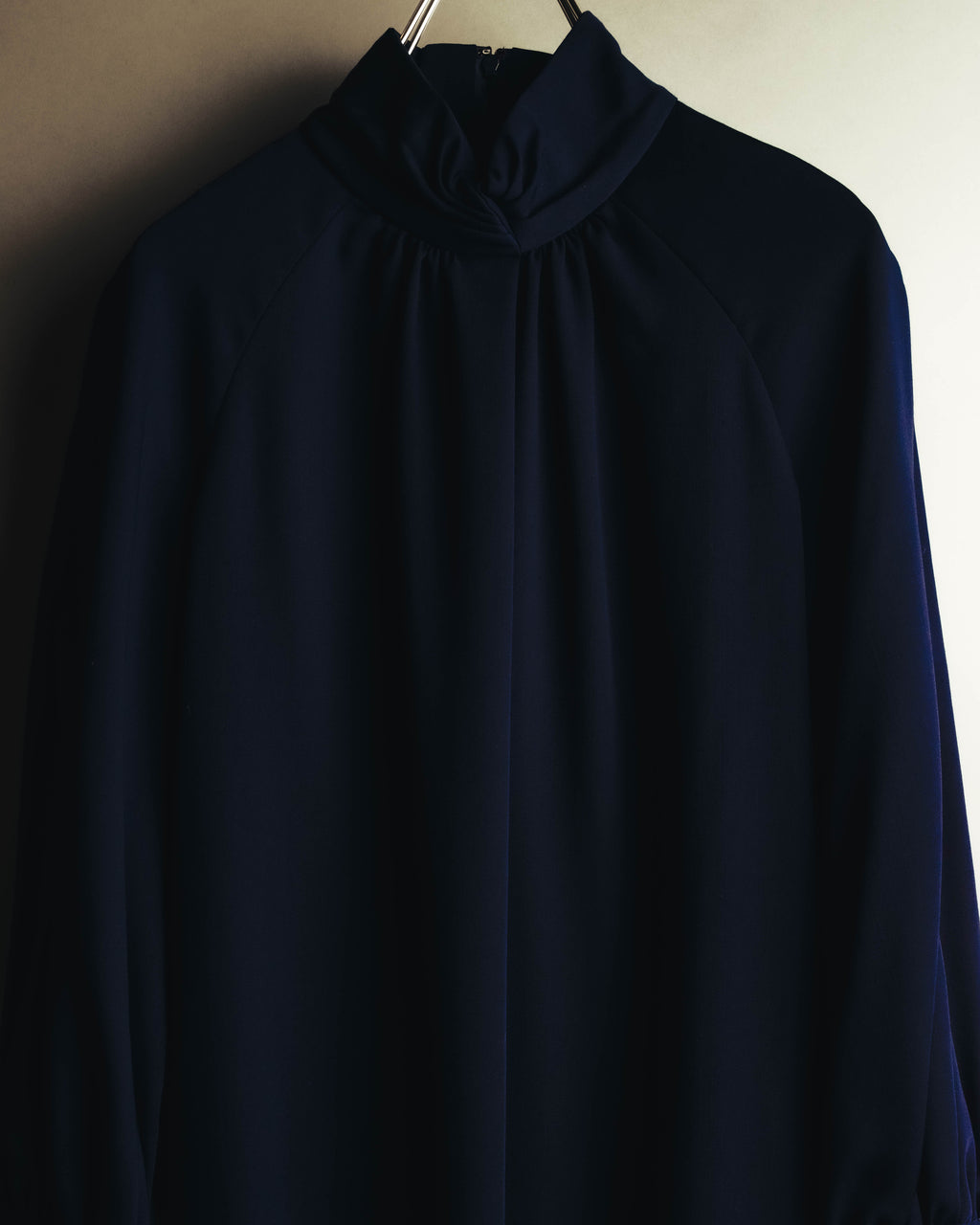 –SPECIAL– "Christian Dior" 80's-90's Sculptural high-neck long dress