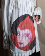 "STELLA McCARTNEY" 18SS Drag queen graphic design stripe shirt