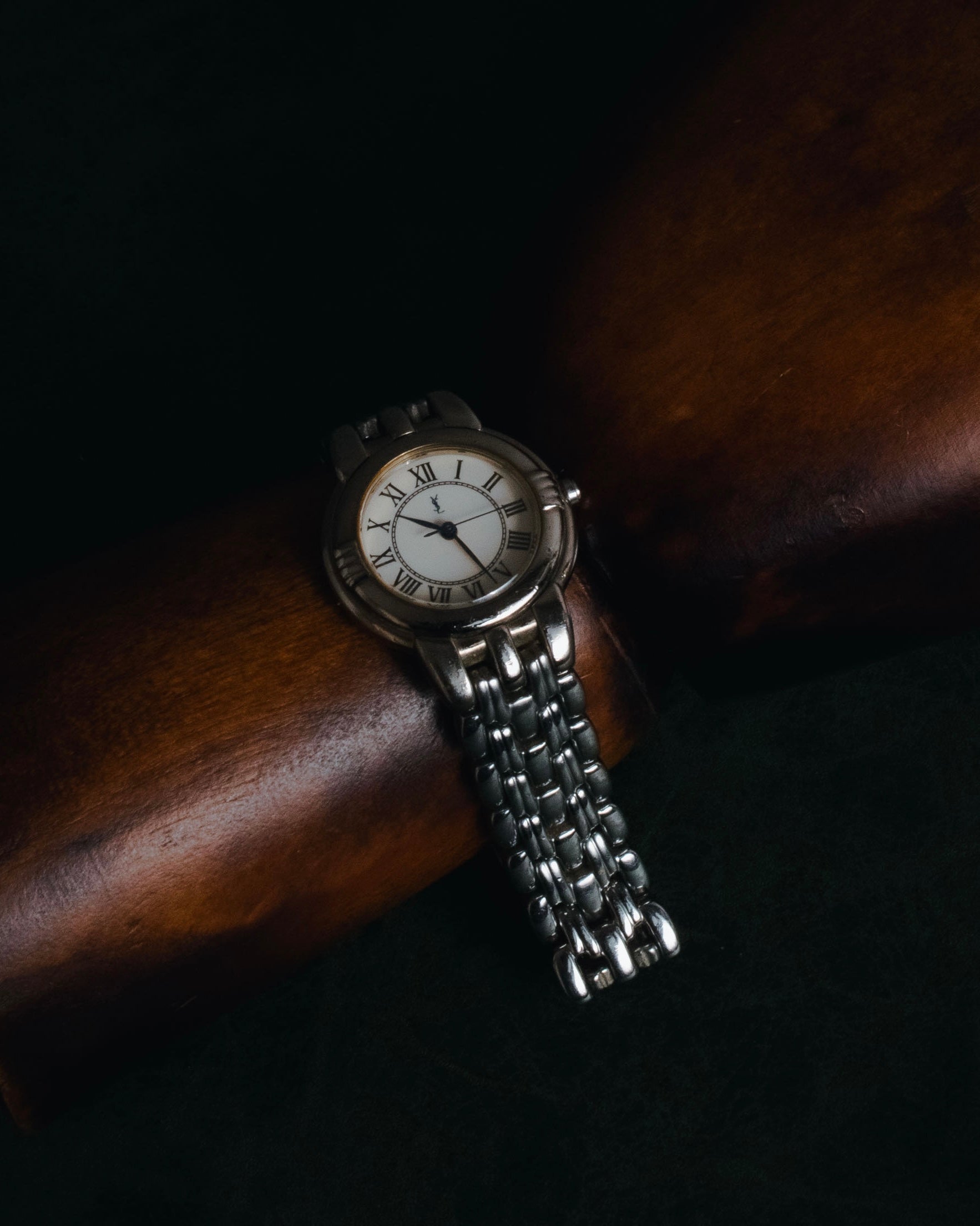 "Yves Saint Laurent" 90’s classically proportioned bracelet dress watch