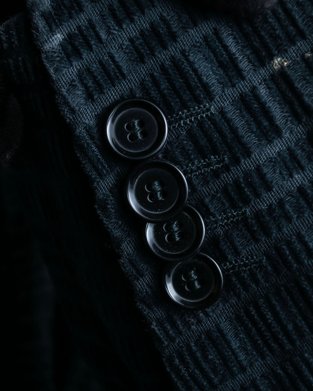 "DOLCE &amp; GABBANA" Checkered velvet tailored jacket