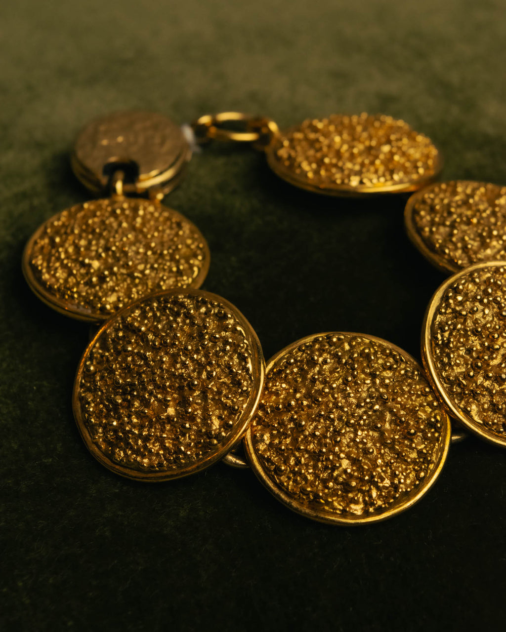 -SPECIAL- “YVES SAINT LAURENT” 80’s-90’s Lava texture statement bracelet
