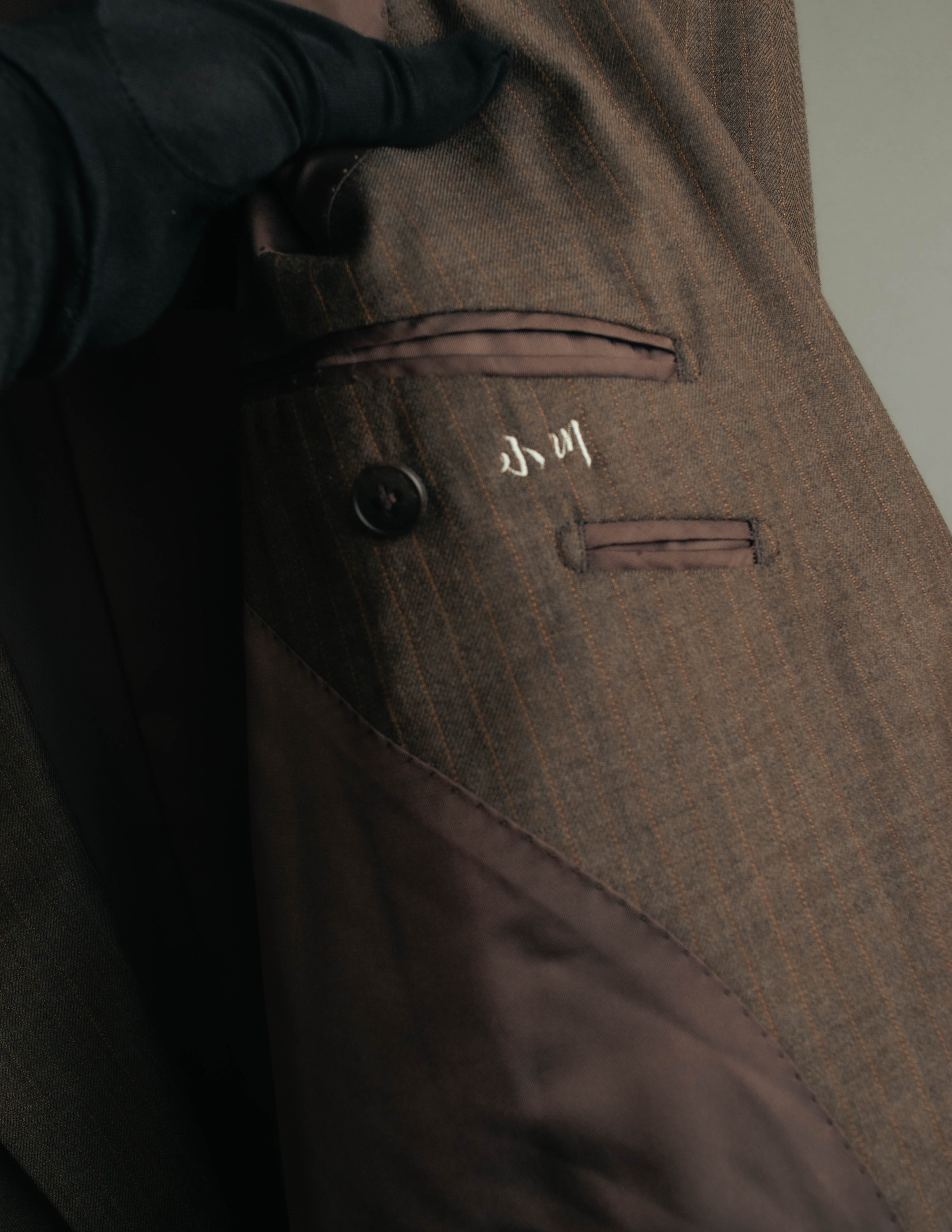 "BURBERRY LONDON" 00's-10's Classic striped double-breasted wool suit