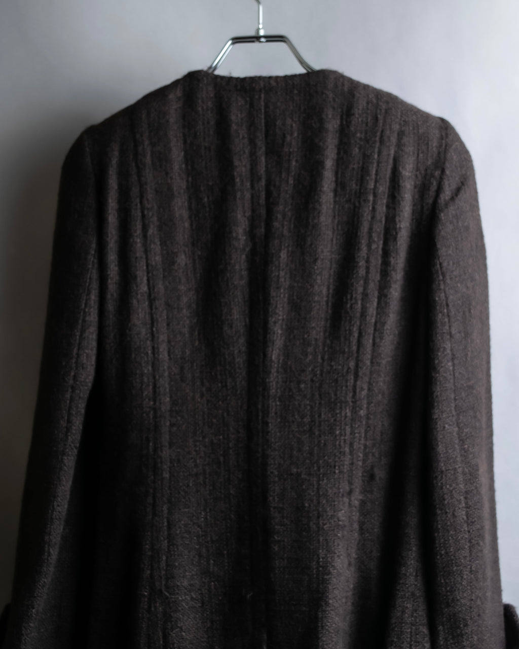 "DOLCE & GABBANA" Fringe scarf included double-breasted coat