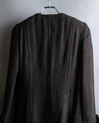 "DOLCE & GABBANA" Fringe scarf included double-breasted coat