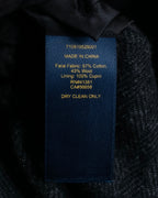 "POLO Ralph Lauren" Herringbone weave charcoal gray tailored jacket