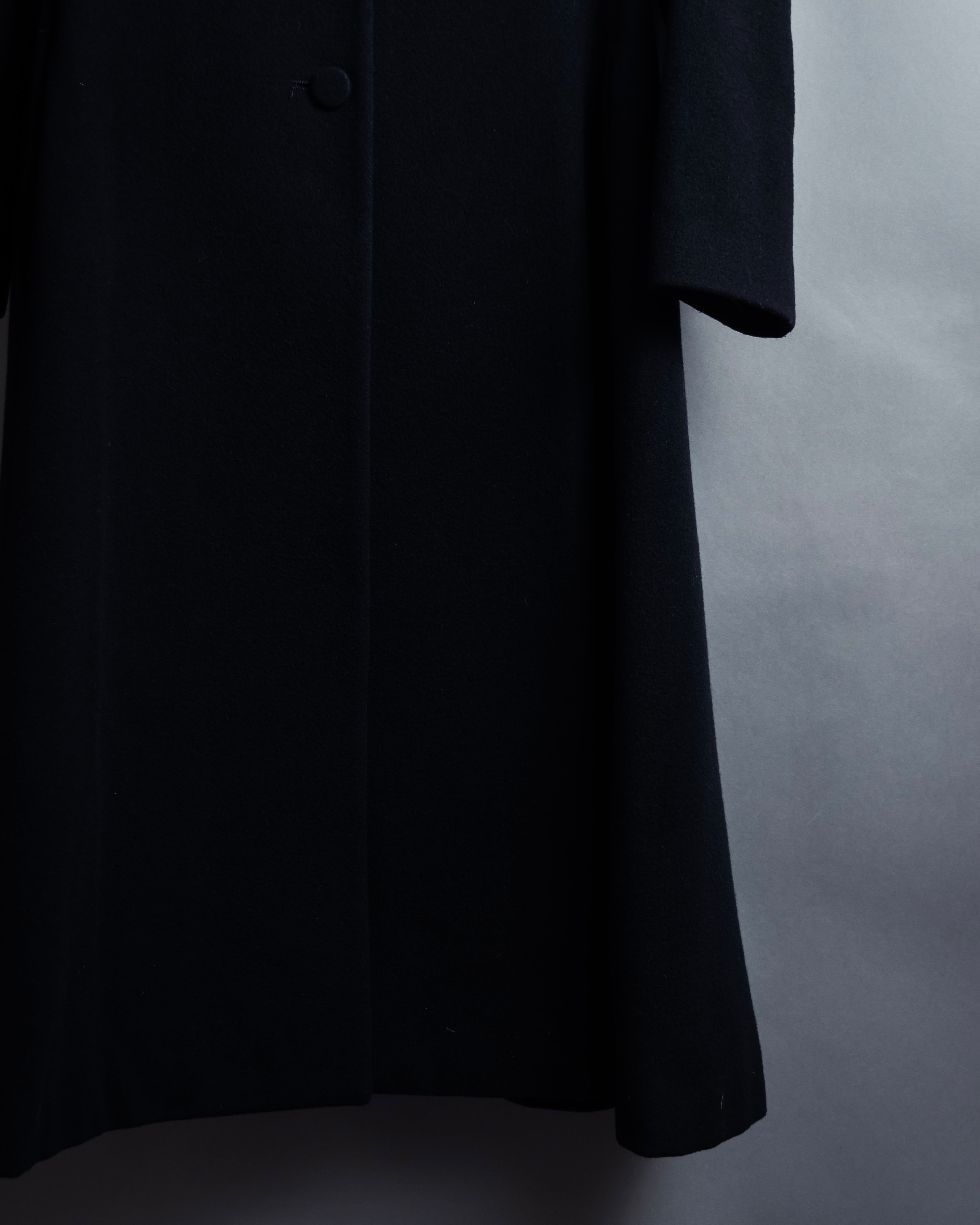 -SPECIAL- "JEAN PAUL GAULTIER"
 90's-00's Waist shape A-line silhouette black color super long coat