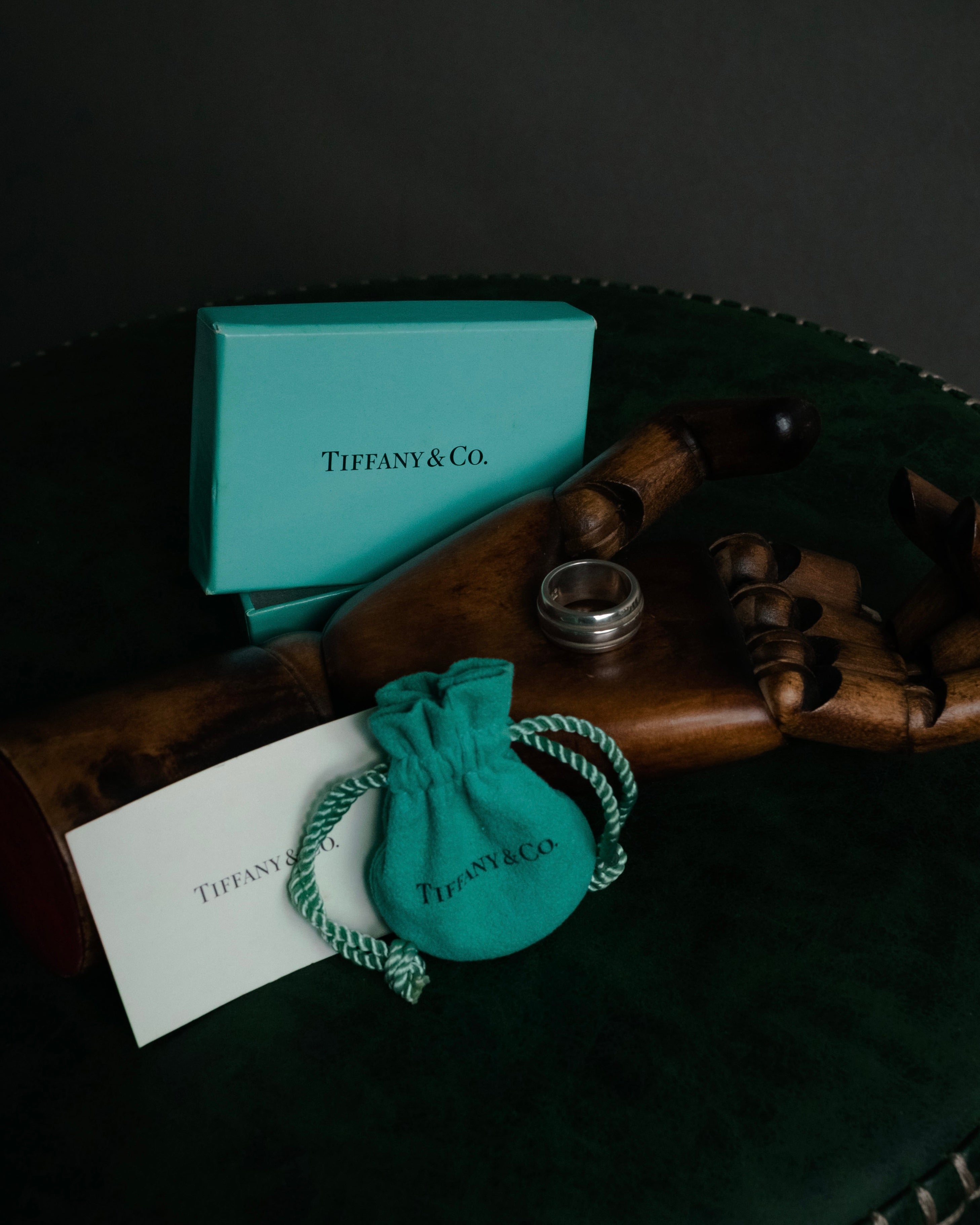 “Tiffany & Co.” 1995 Grooved sterling silver ring