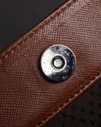 "YVES SAINT LAURENT" Studded Y design open-top leather tote bag