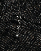 “JUNYA WATANABE COMME des GARCONS” 2011 aw Herringbone tweed long coat with leather sleeves