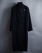 "allegri" Crossover design 2-way collar wool coat