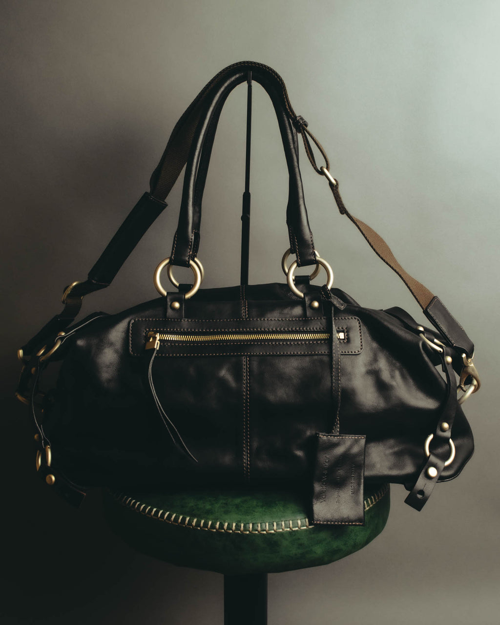 "Valerio Valeriani" 00's-10's Convertible leather Boston bag