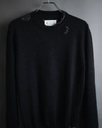 "Maison Margiela" 15AW deconstructed hand-stitched crewneck knit