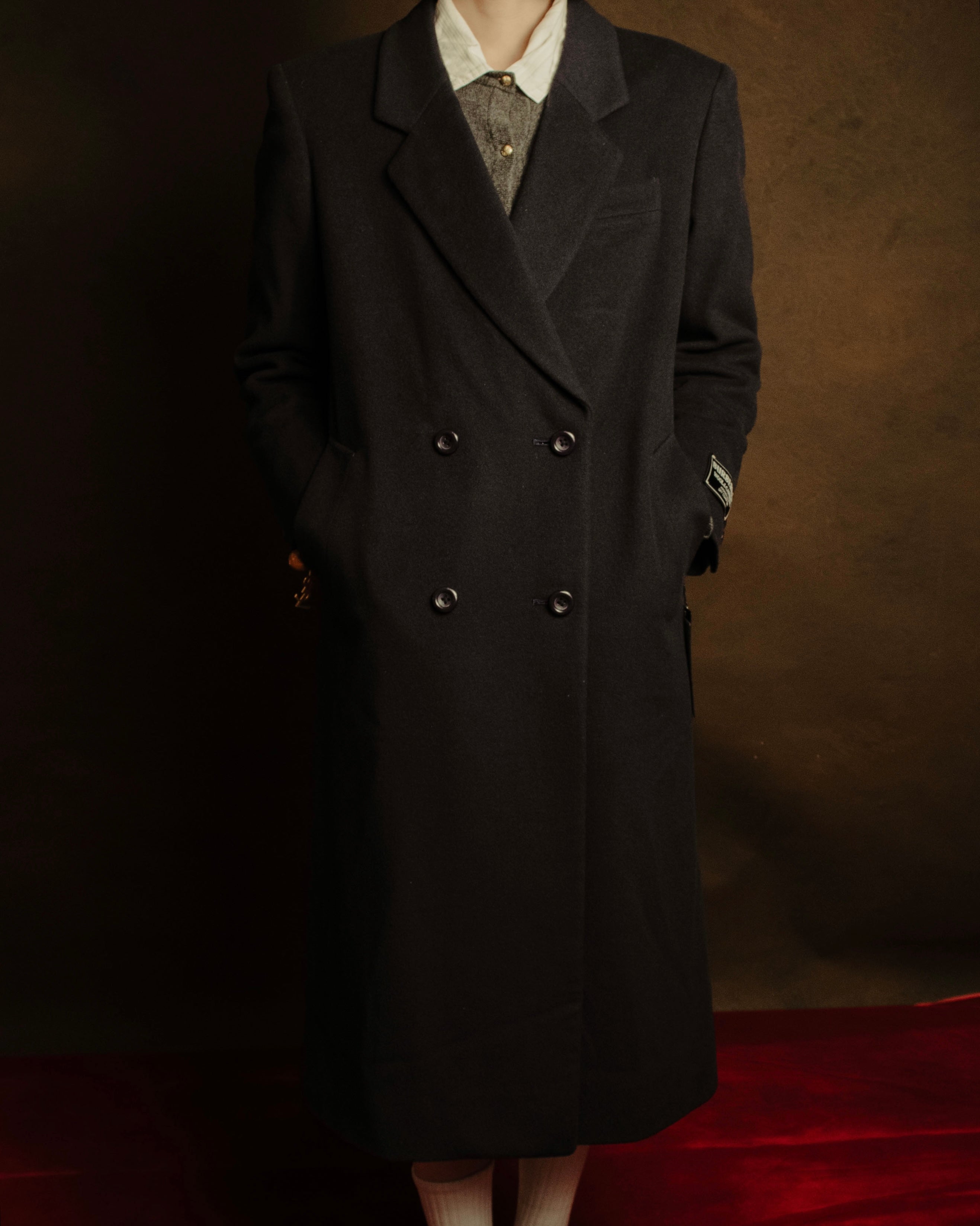 –SPECIAL– "BURBERRYS" Late 80’s-early 90’s wool and cashmere double-breasted chester coat