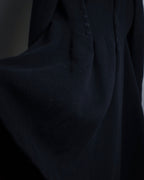 -SPECIAL- "JEAN PAUL GAULTIER"
 90's-00's Waist shape A-line silhouette black color super long coat