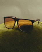 "Yves Saint Laurent" 80's Oversized tortoiseshell square sunglasses