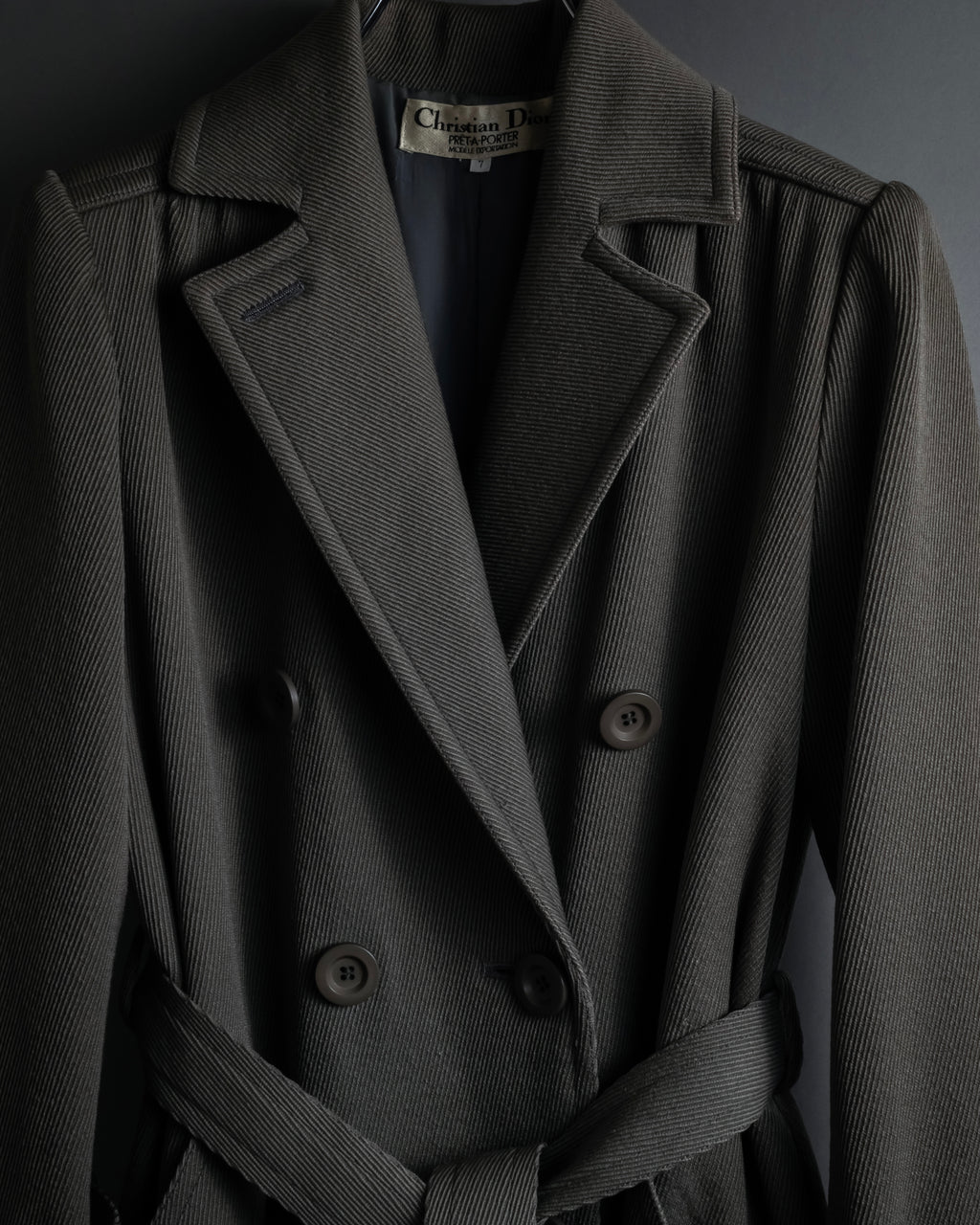 "Christian Dior" 70’s Classically tailored belted trench coat