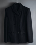 "PRADA" 90’s-00’s Minimal double-breasted wool jacket