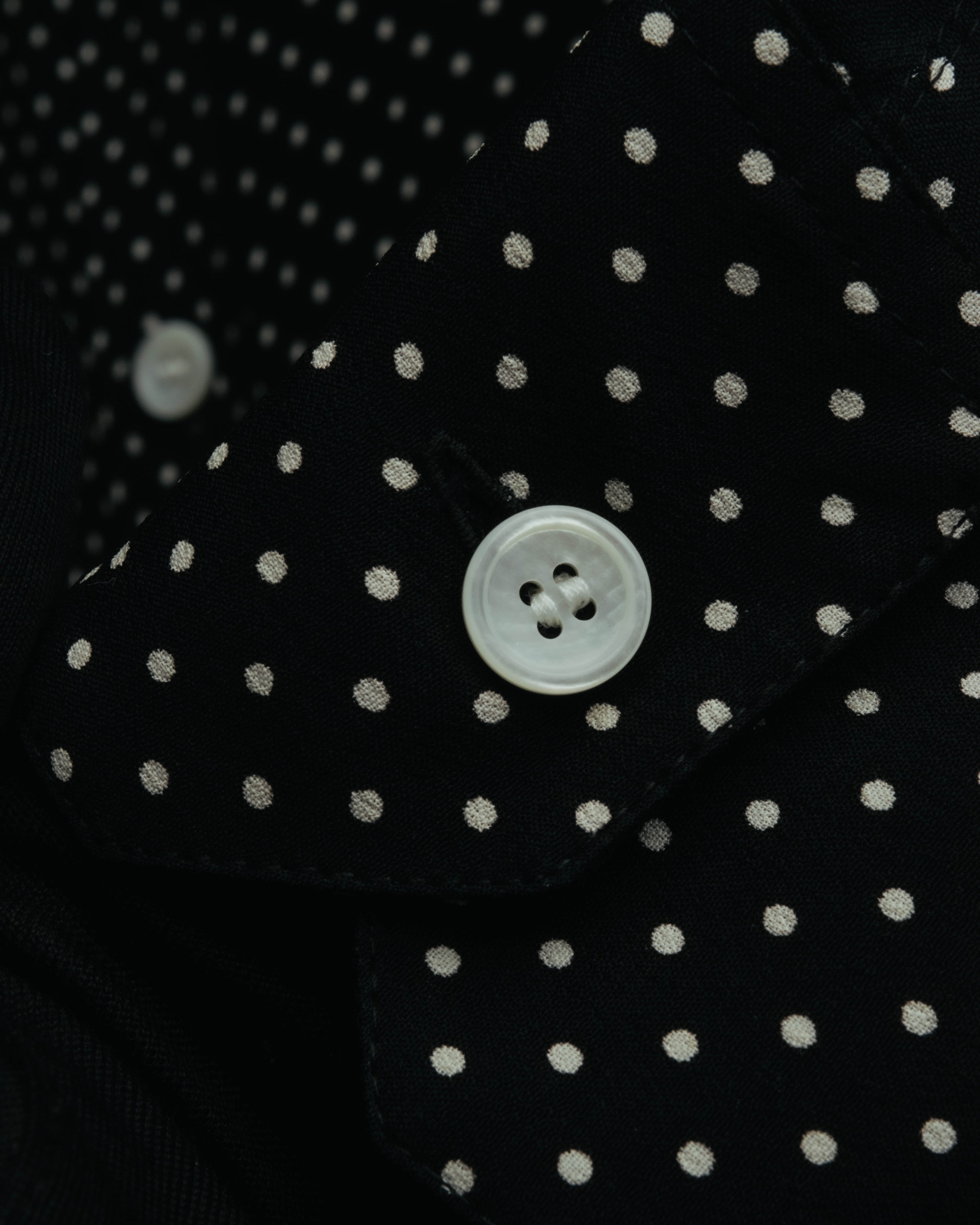 "CELINE" 2010's-2020's Polka dot viscose long sleeve shirt