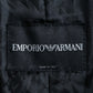 "EMPORIO ARMANI"  Leather belted design velour mid length gown coat