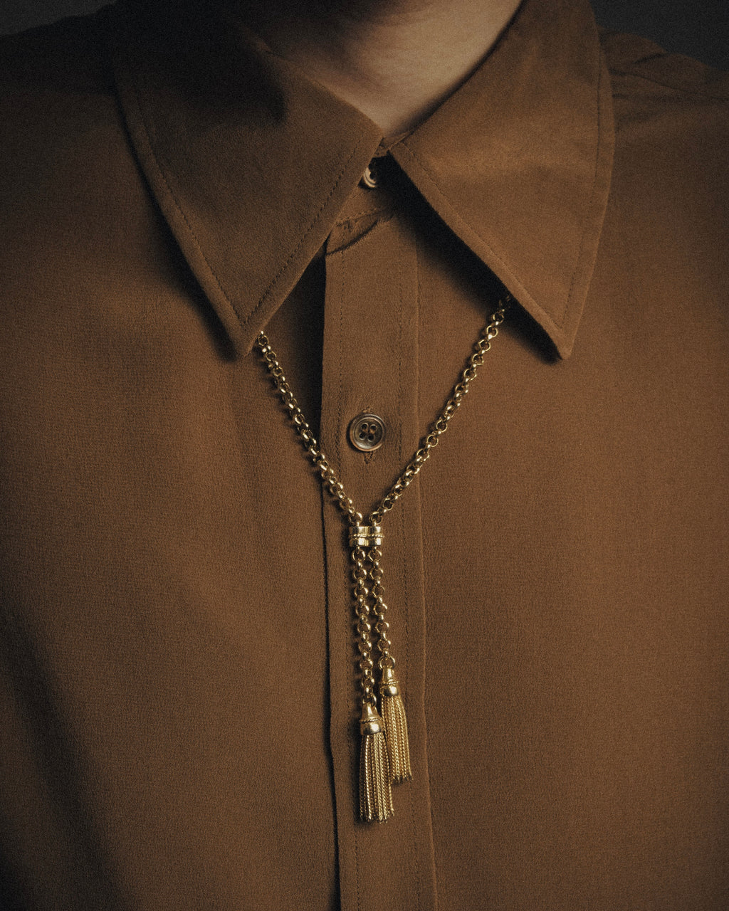 –SPECIAL– “SONIA RYKIEL” 80’s-90’s Tassel lariat chain necklace