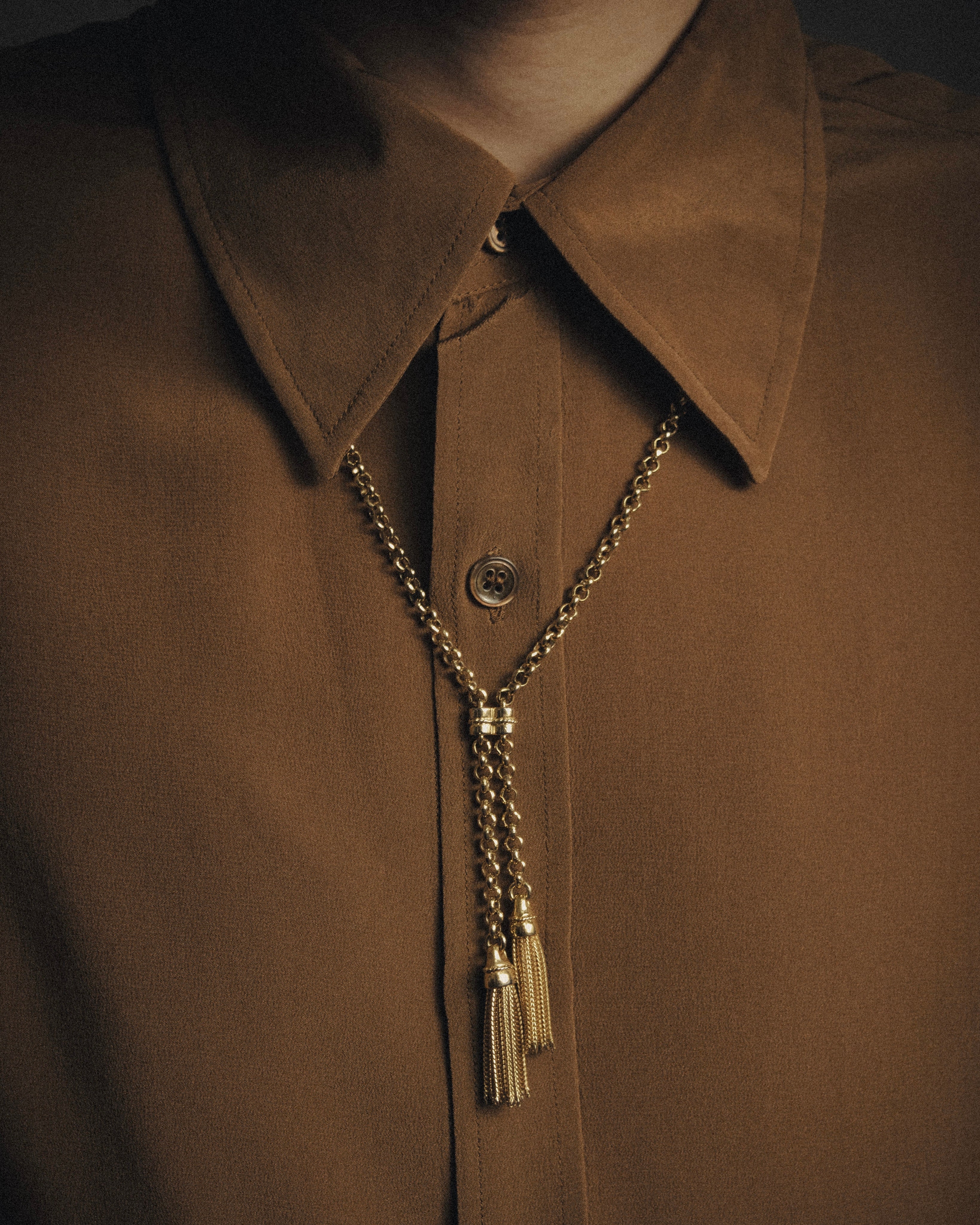 –SPECIAL– “SONIA RYKIEL” 80’s-90’s Tassel lariat chain necklace