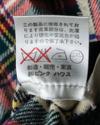 "PINK HOUSE" Tartan check pleated wrap skirt