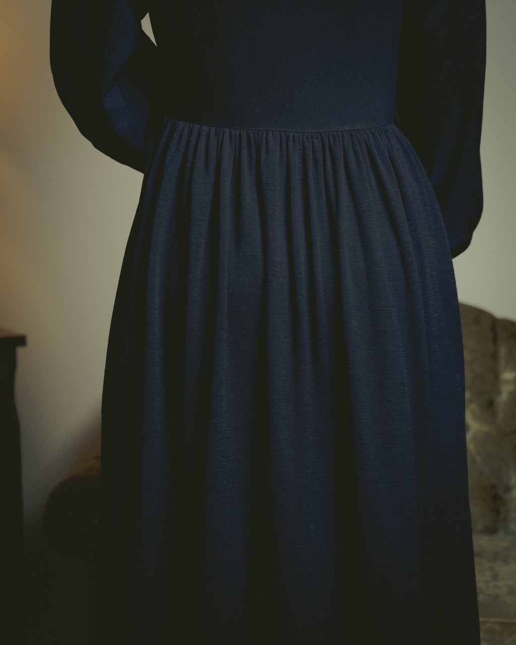 -SPECIAL- “COMME des GARÇONS” 90’s Long gathered waist button front dress