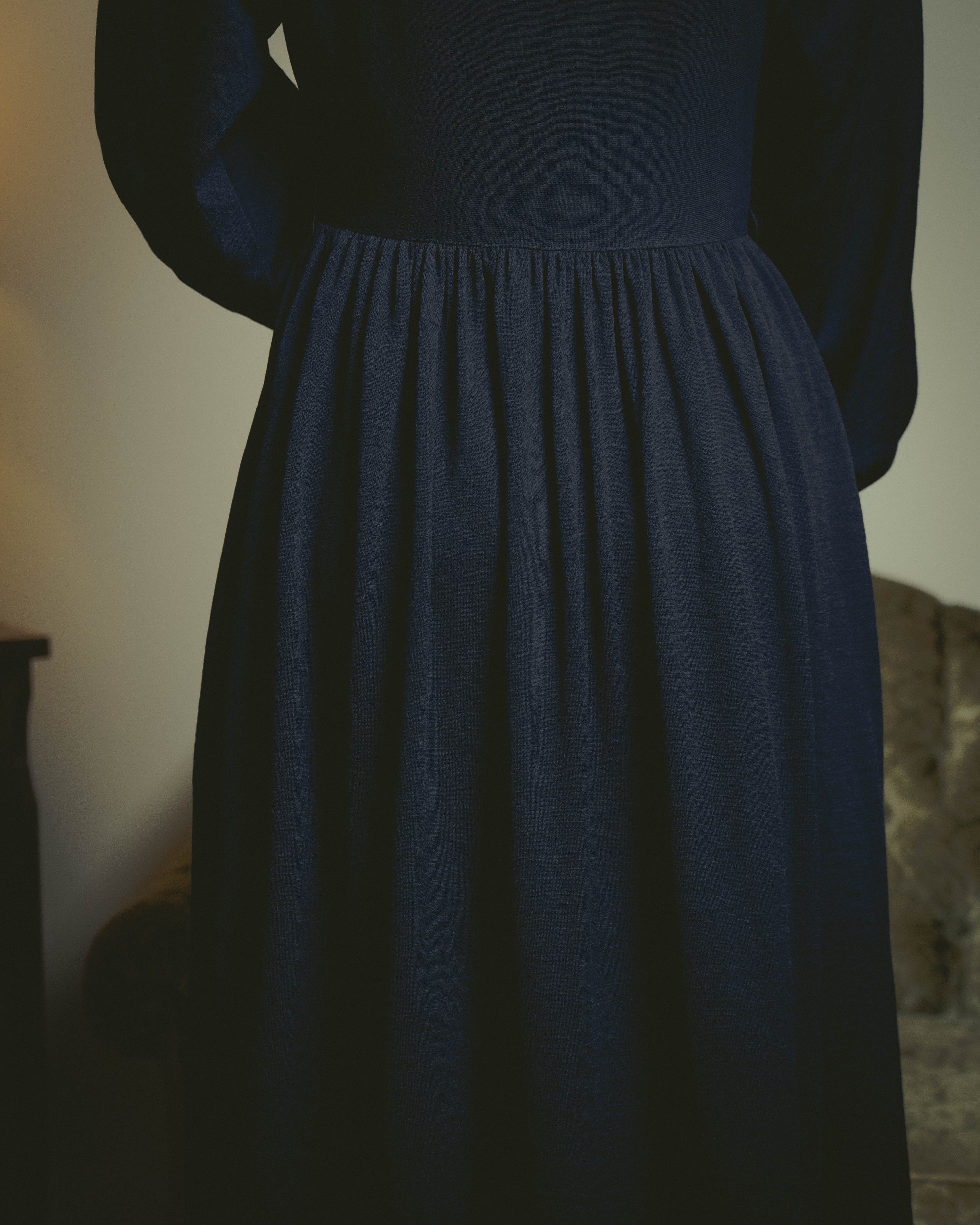 -SPECIAL- “COMME des GARÇONS” 90’s Long gathered waist button front dress