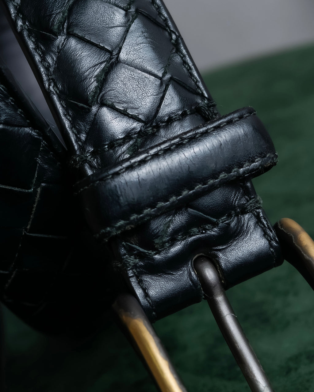 "BOTTEGA VENETA" Intrecciato leather belt