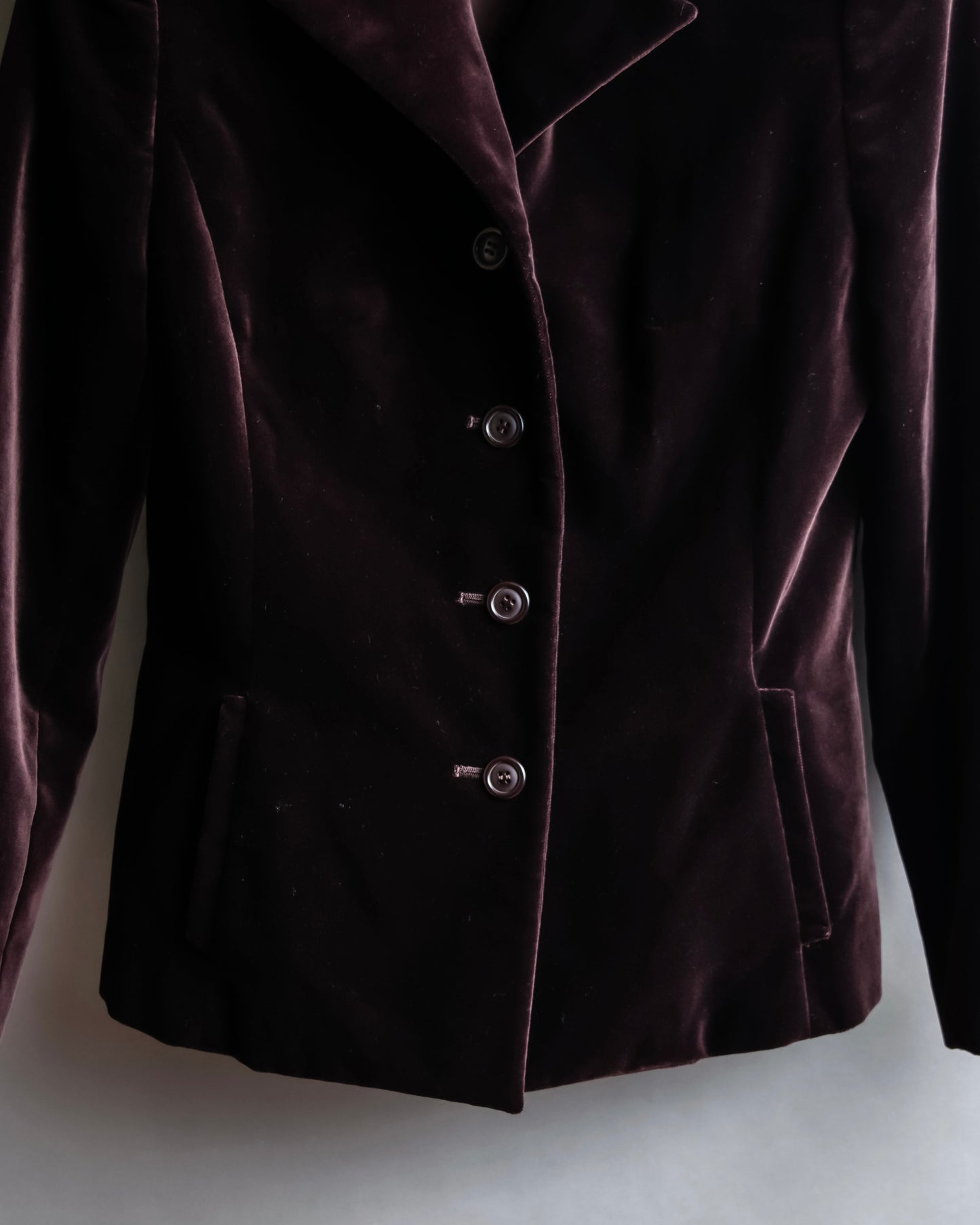 "BALENCIAGA" Velvet beautiful shaped tailored jacket