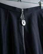 "LOUIS VUITTON" Tiered embroidered design flared skirt