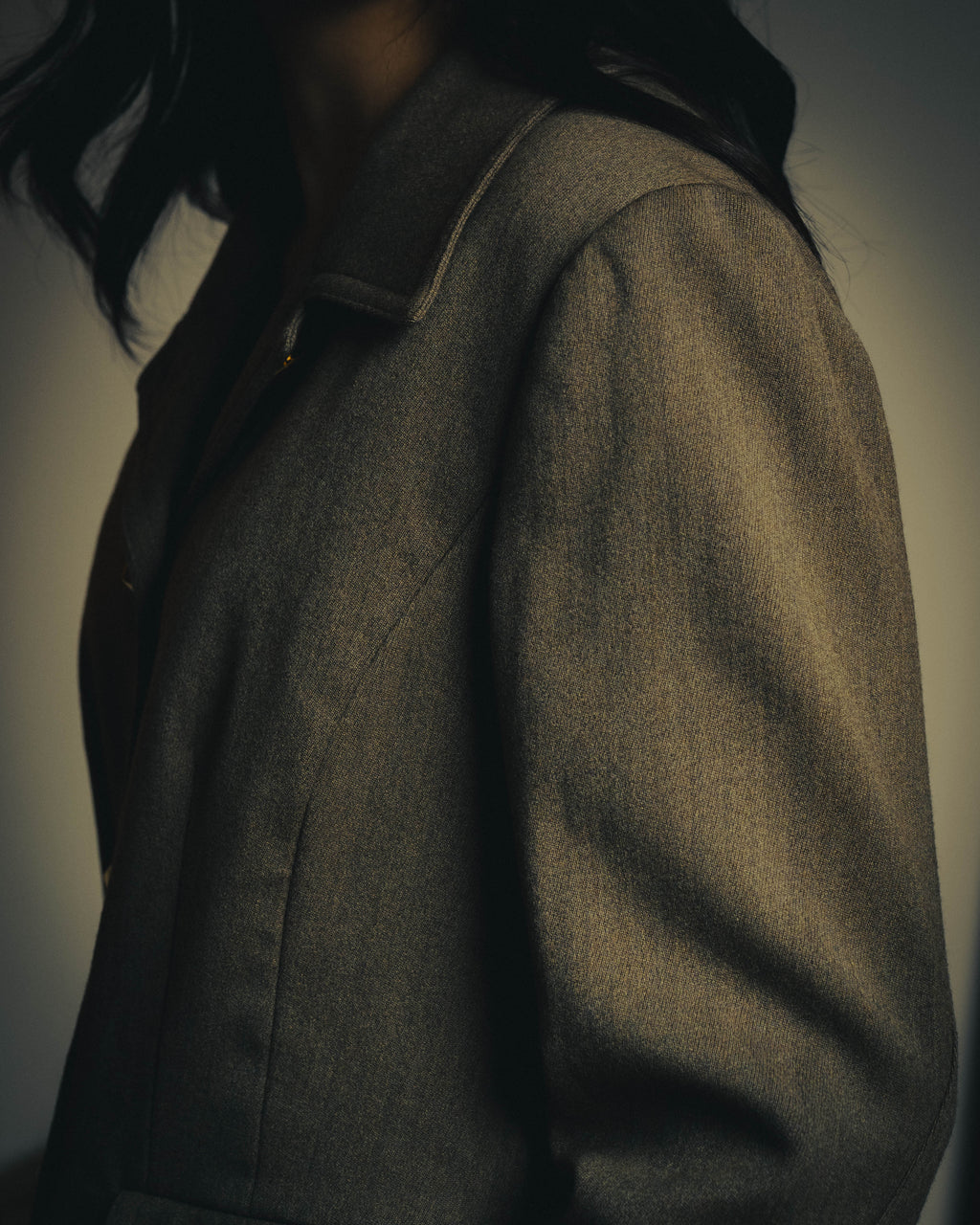 –SPECIAL– "Hermès" 70's-80's Equestrian wool tailored jacket