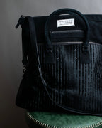 "MAISON MARGIELA" 5AC Harako leather corduroy combination 2way bag