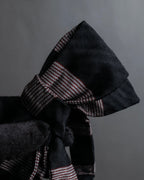 "DRIES VAN NOTTEN" Herringbone striped silk bow tie