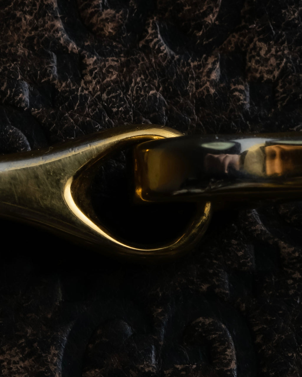 "GUCCI" GG mark embossed leather horsebit long wallet