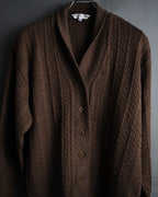 “Christian Dior SPORTS” 90’s Shawl collar cable knit cardigan