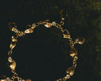 "Christian Dior" 80's-90's Sculptural leaf charm bracelet
