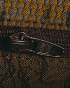 "Yves Saint Laurent" 70's-90's Woven leather shoulder bag