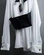 "GIORGIO ARMANI" Belt included bow tie dress shirt