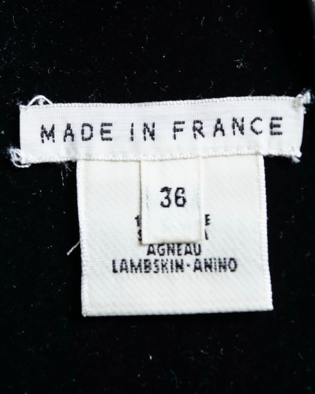 "HERMES" Silk cloth docking leather waist mark belt