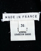 "HERMES" Silk cloth docking leather waist mark belt