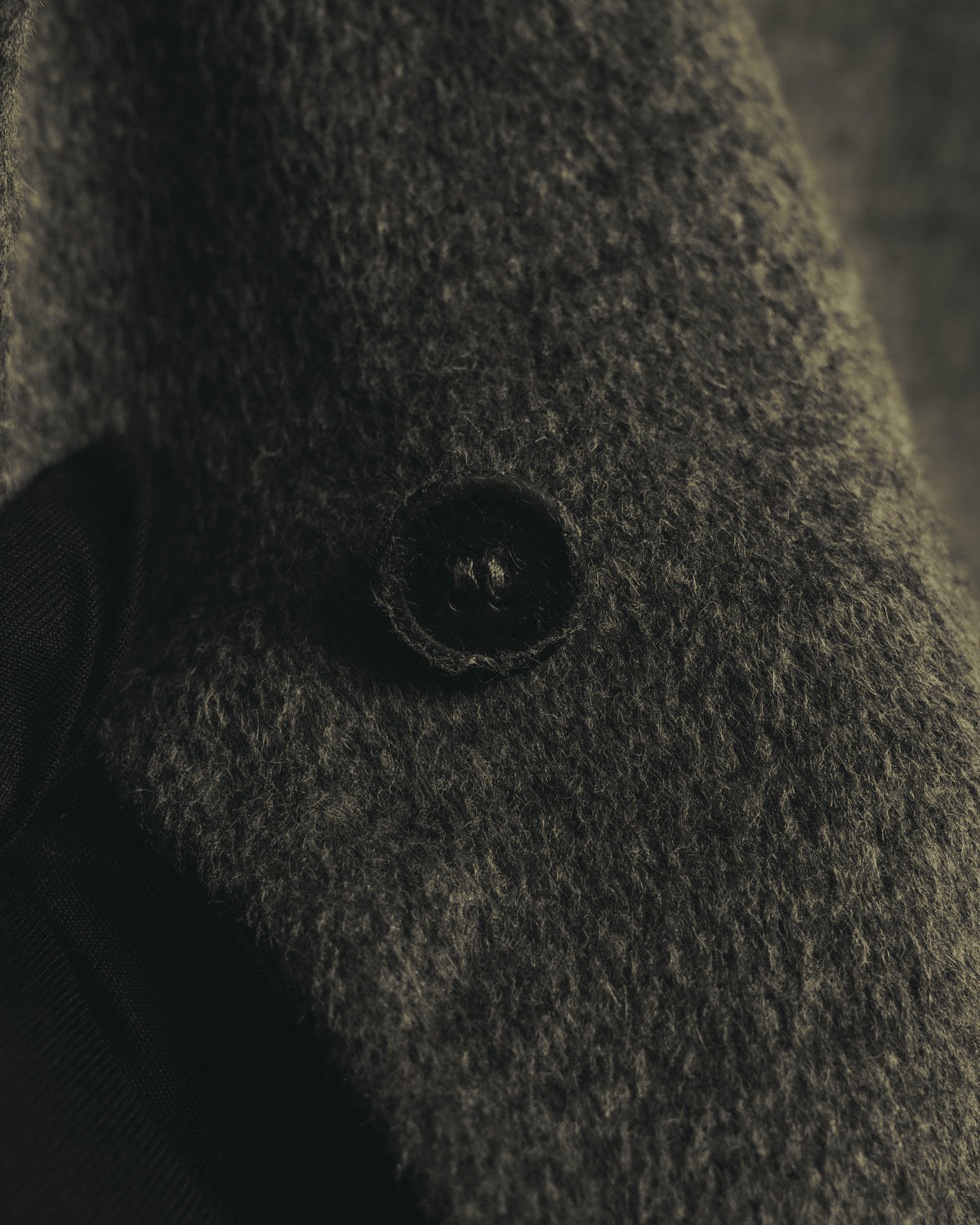 “BALENCIAGA” 00’s-10’s Wool angora wide-lapel coat