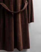 "Max Mara" Alpaca wool belted stand collar long coat