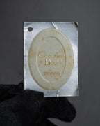 "Christian Dior" Logo buckle slim leather belt