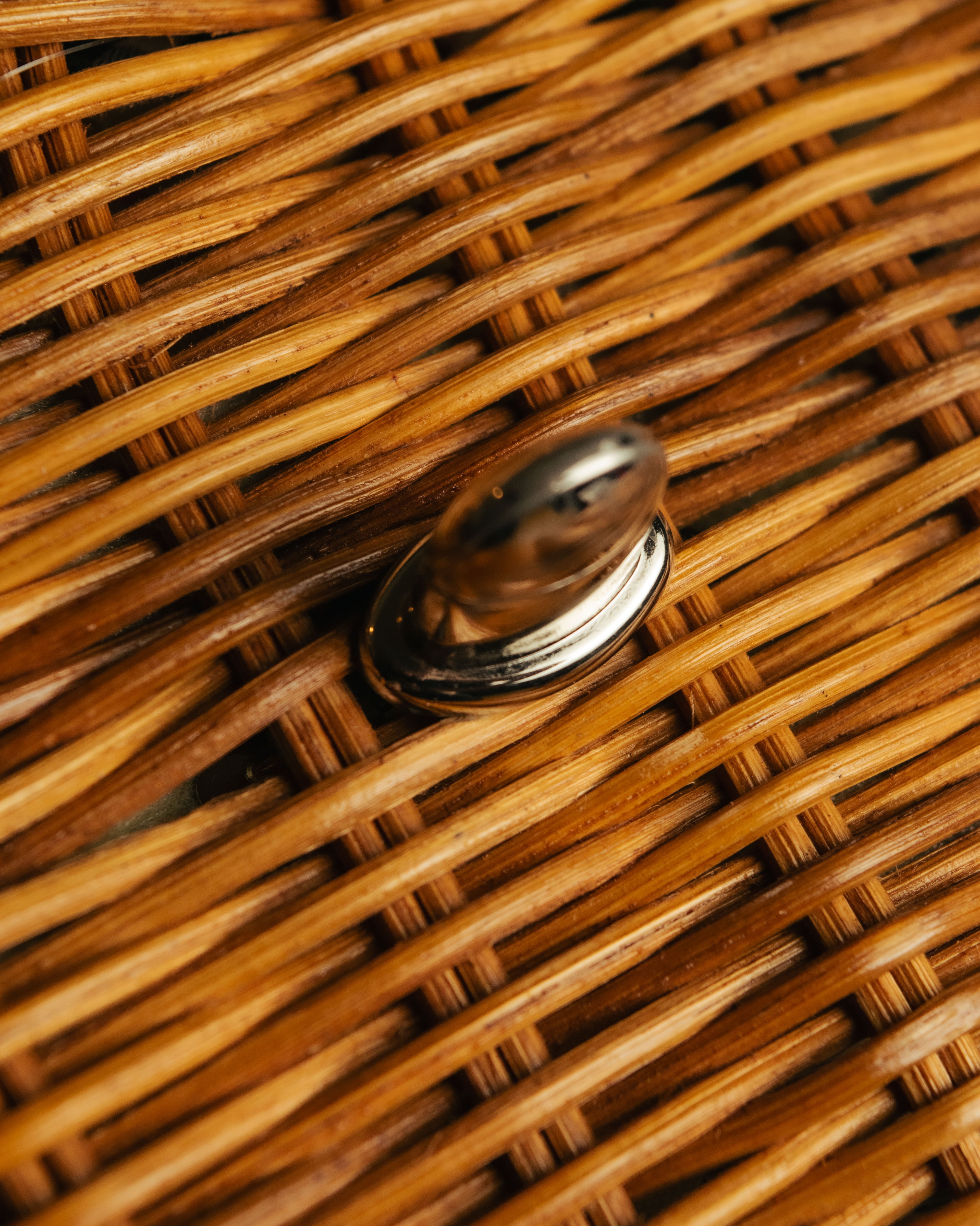 “BURBERRY BLUE LABEL” 00’s Rattan check lining basket bag