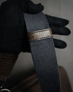 "DOLCE & GABBANA" 00’s-10’s Grained leather canvas-lined satchel bag